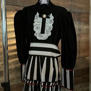 Girls hand sewn dance costume. Beautiful stretch Lycra top. Lace overlay.